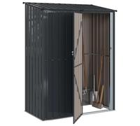 vidaXL Cabanons de Jardin Anthracite 153,5 x 86 x 200 cm Métал, Abri de Jardin et terrasse, Rangement rectangulaire, résistant aux intempéries, idéal pour Outils et Plus