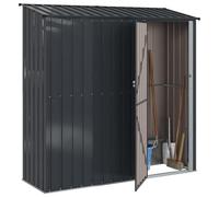 vidaXL Cabanons de Jardin Anthracite 203,5 x 73 x 200 cm Métал, Abri de Jardin et terrasse, Rangement rectangulaire, résistant aux intempéries, idéal pour Outils et Plus