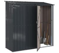 vidaXL Cabanons de Jardin Anthracite 203 x 85,5 x 200 cm Métал, Abri de Jardin et terrasse, Rangement rectangulaire, résistant aux intempéries, idéal pour Outils et Plus