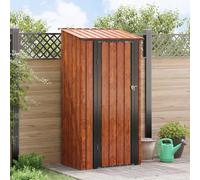 Abri de jardin métal vidaXL marron 103 x 74 x 200 cm - cabanon avec porte verrouillable