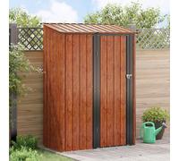 vidaXL Cabanon de jardin métal 140,5 x 74 x 200 cm - anti-corrosion, toit incliné, serrure