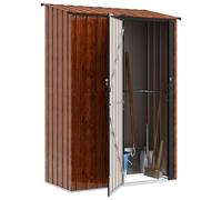 vidaXL Cabanon de jardin métal 140,5 x 74 x 200 cm - anti-corrosion, toit incliné, serrure