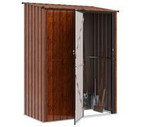 vidaXL Cabanons de Jardin Marron 153,5 x 86 x 200 cm Métал, Abri de Jardin et terrasse, Rangement rectangulaire, résistant aux intempéries, idéal pour Outils et Plus