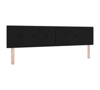 vidaXL Cabeza de cama Con botones tapizada en Negro de 200 cm