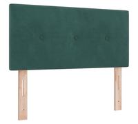 Cabeza De Lit Led Vidaxl Capitonnée En Velours Vert Foncé 100 Cm