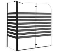 vidaXL Cabine de douche à rayures 120x68x130 cm Verre trempé