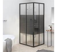 Cabine de Douche à Rayures Paroi de Douche Cabine de Salle de Bain Accessoire de Baignoire Maison Intérieur ESG 90x70x180 cm Noir 151850