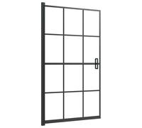 vidaXL Cabine de douche ESG 80x140 cm Noir