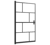 vidaXL Cabine de douche / Paroi de baignoire ESG 80x140 cm Noir