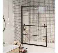 vidaXL Cabine de douche ESG 100 x 140 cm Noir