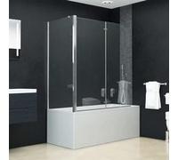 vidaXL Cabine de Douche Pivotante Pliante Écran Pliable Paroi Pliable de Douche Salle de Bain Salle d'Eau Maison Intérieur 144676 Gris G