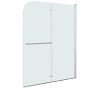 vidaXL Cabine de douche pliable 2 panneaux ESG 95x140 cm