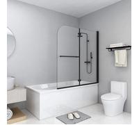 vidaXL Cabine de Douche Pliable 2 Panneaux Paroi de Douche Cabine de Baignoire Ecran de Douche Salle de Bain Maison 147194 Gris G