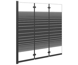 vidaXL Cabine de douche pliable 3 panneaux 130x130 cm ESG Noir