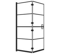 vidaXL Cabine de Douche Pliable Paroi de Baignoire Paroi de Douche Cabine de Baignoire Salle de Bain Maison Intérieur ESG 120x140 cm Noir