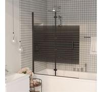 Cabine de Douche Pliable Paroi de Baignoire Paroi de Douche Cabine de Baignoire Salle de Bain Maison Intérieur ESG 120x140 cm Noir