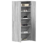 vidaXL Range-chaussures moderne - Gris Sonoma - 80x35,5x180 cm - 6 étagères - Bois d'ingénierie