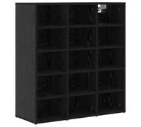 Vidaxl Cabinet À Chaussures Avec Étagère Avec Stockage Chêne Noir 52.5 X 30 X 50 Cm