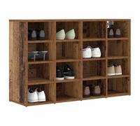 Meuble à chaussures moderne - vidaXL - Bois ancien - 103x30x67 cm - 16 étagères - Bois d'ingénierie - Autonome