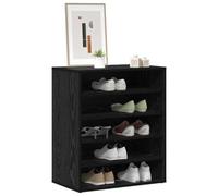 vidaXL Cabinet à chaussures moderne avec étagère Chêne noir 60×35×70 cm