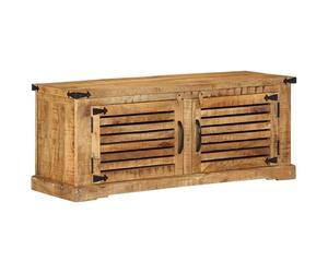 vidaXL Cabinet à Chaussures avec étagère Marron 110 x 38 x 45 cm, Meuble de Rangement rectangulaire, en Bois de Mangue, Gain de Place pour Chaussures, Pratique pour Le Salon
