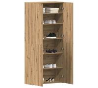 vidaXL Armoire à chaussures Chêne artisanal Bois d'ingénierie Marron 80 x 35,5 x 180 cm