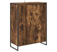 vidaXL Cabinet à chaussures avec stockage Chêne Fumé 79 x 36 x 100 cm