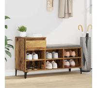 Vidaxl Cabinet À Chaussures Avec Tiroir Bois Ancien 102 X 36 X 60 Cm