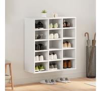 Vidaxl Cabinet À Chaussures Blanc 52.5 X 30 X 50 Cm Bois D'ingénierie