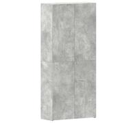 vidaXL Cabinet à Chaussures Gris 80 x 35.5 x 180 cm Bois d'ingénierie, Meuble à Chaussures de Salon, Rangement Moderne, étagère compacte, Unis pour Hall, Simple et Efficace !