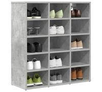 vidaXL Cabinet à Chaussures Gris béton 77,5 x 30 x 83,5 cm, Meuble à Chaussures rectangulaire Moderne, Rangement Pratique, Organisateur intérieur, Style Minimaliste pour l'entrée