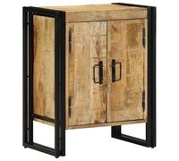 vidaXL Cabinet à Chaussures Noir 30x30x40 cm en Bois de manguier Massif et Acier