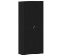 vidaXL Cabinet à Chaussures Noir 80 x 35.5 x 180 cm Bois d'ingénierie, Meuble à Chaussures de Salon, Rangement Moderne, étagère compacte, Unis pour Hall, Simple et Efficace !