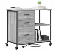 vidaXL - Cabinet avec station de charge et tiroir - Bois d'ingénierie