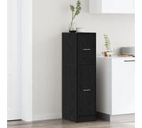 Vidaxl Cabinet D'apothicaire Chêne Noir 30x41x118 Cm Bois D'ingénierie Noir
