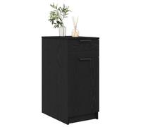 Armoire de rangement - Chêne noir - 33x50x75 cm - 2 étagères - Design contemporain