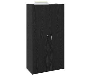 vidaXL Cabinet de Bureau Chêne Noir 60 x 32 x 115 cm Bois d'ingénierie, Armoire de Bureau, Design rectangulaire, Rangement Moderne pour Bureau, Solutions durables en Bois