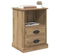 vidaXL Table de chevet Chêne artisanal 36 x 43 x 60 cm, tiroirs, 2 pcs