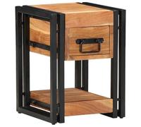 vidaXL Lot de 2 tables de chevet – Bois d'acacia massif Marron 30x30x40 cm Rustique