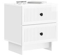 vidaXL Cabinet de Chevet 2 pcs Blanc Brillant 43 x 34,5 x 47,5 cm, Table de Nuit Vintage, Design rectangulaire, Rangement spacieux, Meuble Chambre élégant, Cabinet Pratique
