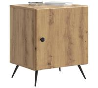 vidaXL Cabinet de Chevet 2 pcs Chêne Artisanal 43 x 34,5 x 50 cm, Table rectangulaire Vintage, Meuble Compact avec Espace de Rangement, Organisateur Pratique pour la Chambre