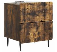 vidaXL Cabinet de Chevet 2 pcs Chêne fumé 43 x 34,5 x 49,5 cm, Table de Chevet Moderne, Meuble de Rangement rectangulaire, Organisateur élégant pour Chambre