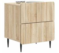 vidaXL Cabinet de Chevet 2 pcs Chêne Sonoma 43 x 34,5 x 49,5 cm, Table de Chevet Moderne, Meuble de Rangement rectangulaire, Organisateur élégant pour Chambre