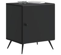 vidaXL Cabinet de Chevet 2 pcs Noir 43 x 34,5 x 50 cm, Table de Salon stylée, Table de Nuit compacte, Meuble Vintage pour Ranger Vos Affaires