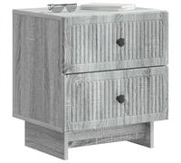 vidaXL Cabinet de Chevet 2 pcs Sonoma Gris 43 x 34,5 x 47,5 cm, Table de Nuit Vintage, Design rectangulaire, Rangement spacieux, Meuble Chambre élégant, Cabinet Pratique