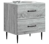 vidaXL Cabinet de Chevet 2 pcs Sonoma Gris 43 x 34,5 x 47,5 cm, Unité de Rangement pour Chambre, Table de Nuit Vintage, Meuble rectangulaire, Design épuré, Organisation Solide