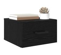 Cabinet de chevet mural - vidaXL - Chêne Noir - Bois d'ingénierie - 35x35x20 cm - Avec tiroir - Rangement mural