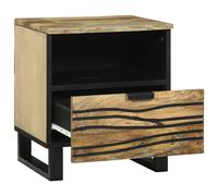 Vidaxl Cabinet De Chevet 40x33x46 Cm Bois De Mangue Massif