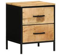 Vidaxl Cabinet De Chevet 40x35x50 Cm Bois Massif Mangue Brut