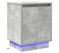 Vidaxl Meuble De Chevet Avec Éclairage Led Béton Gris 39x34,5x50 Cm Gris